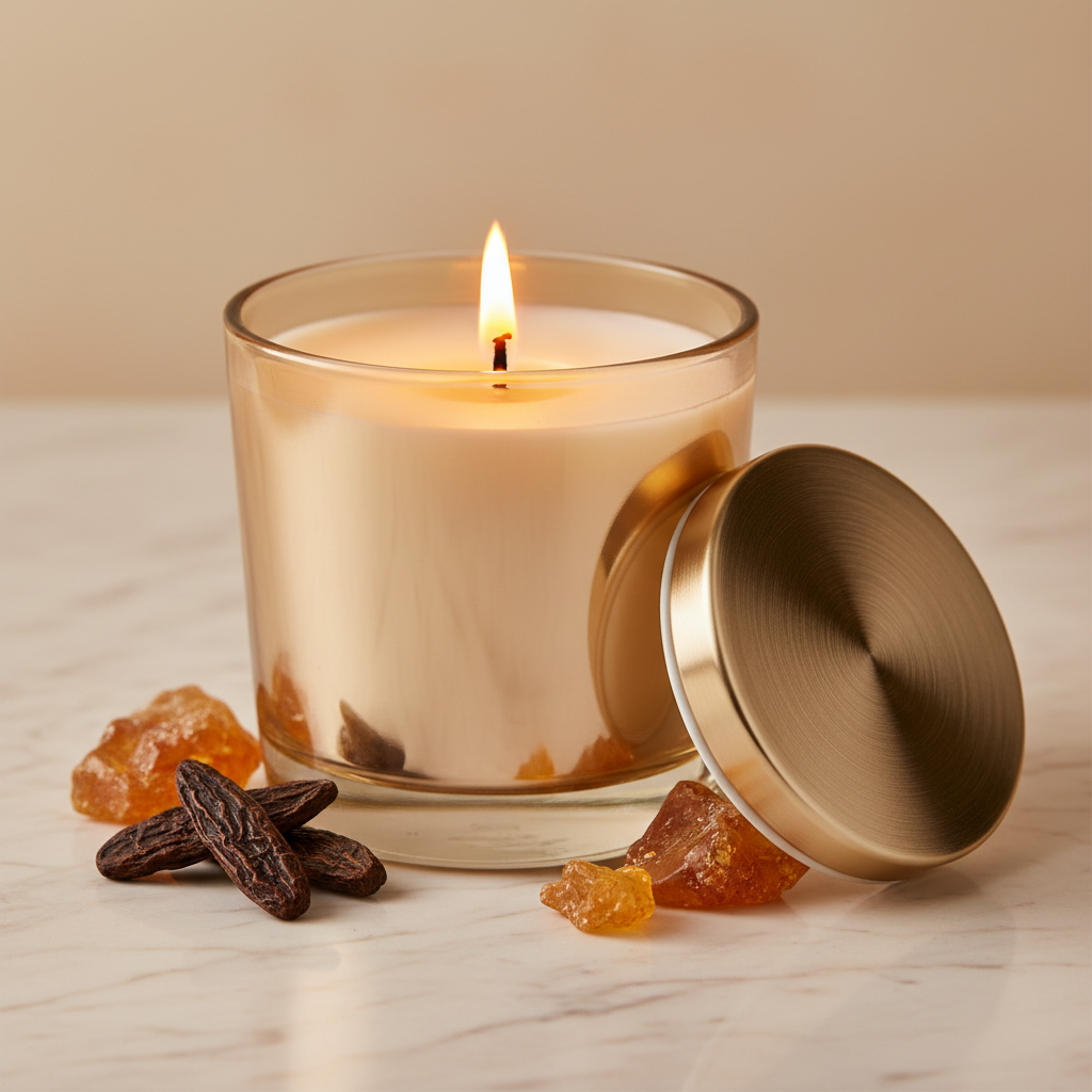 Toasted Tonka & Golden Amber Luxury Scented Candle